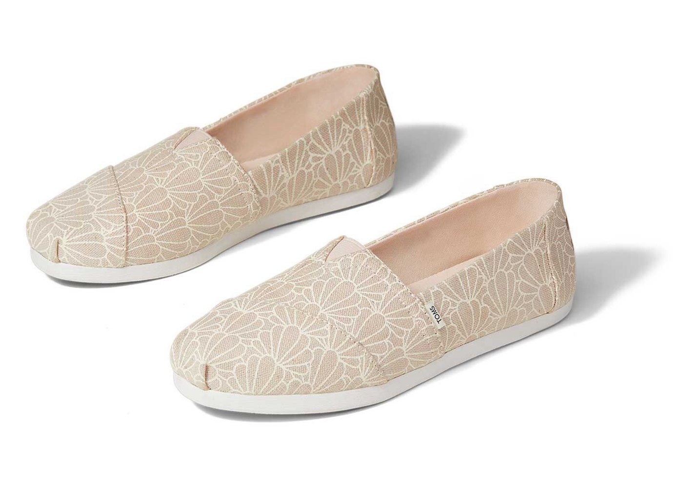 Toms Espadryle Damskie Beżowe - Alpargata Seashell - 45KGVWUOH